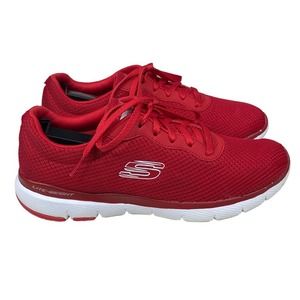 Skechers Women’s Red Flex Appeal Lace Up Sneakers Size US 7 * Read Description